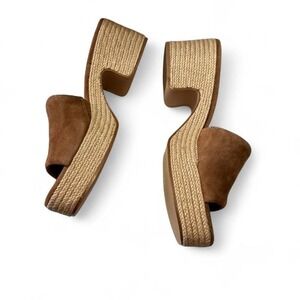 Vince‎ Platform Brown Suede Sandals